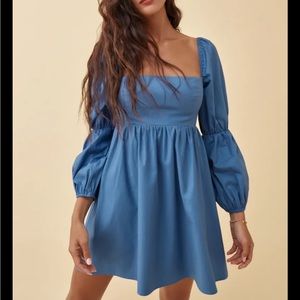 Michaela Dress 3/4 Sleeve Mini - Blue Azure - Size 12